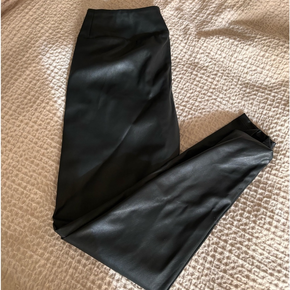 Faux leather pants